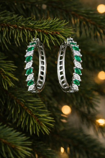 Emerald Frost Hoops