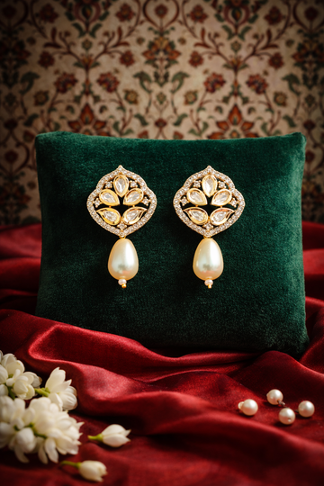 Moon Bloom Pearl Earrings