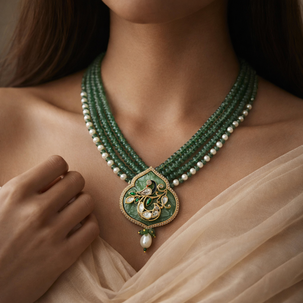 Peacock Jade Necklace