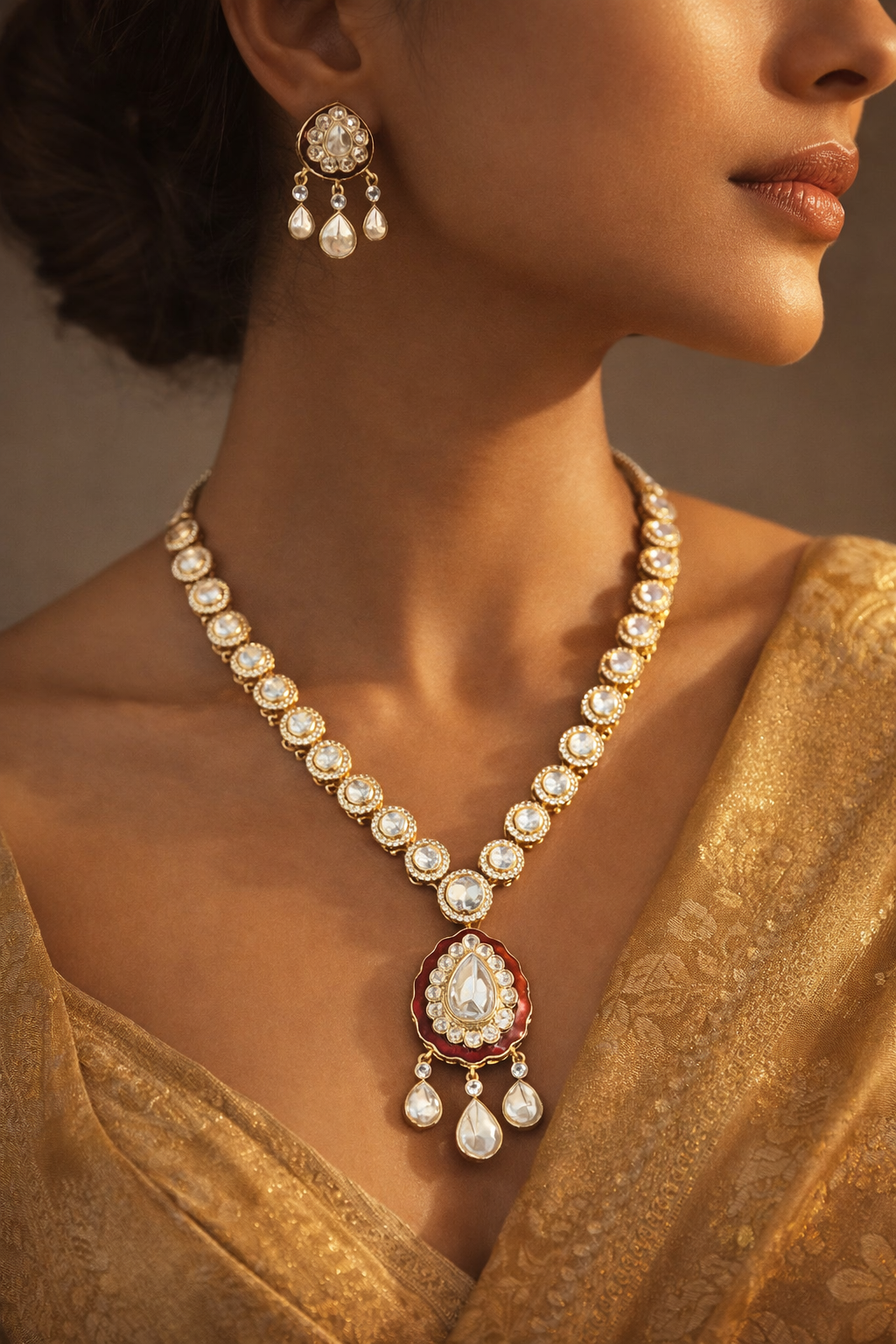 Ruby Noor Jaipur Kundan Set