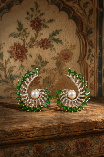 Sabz Par Earrings (سبز پر)